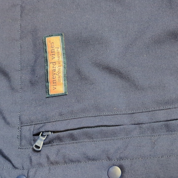 Vineyard Vines Fleece Snap Shacket Shirt Jacket Size XL in Navy Blue - Picture 3 of 10